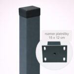 Plotový stĺpik 60x40 mm s platničkou – Obrázok 2