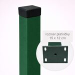 Plotový stĺpik 60x40 mm s platničkou – Obrázok 3